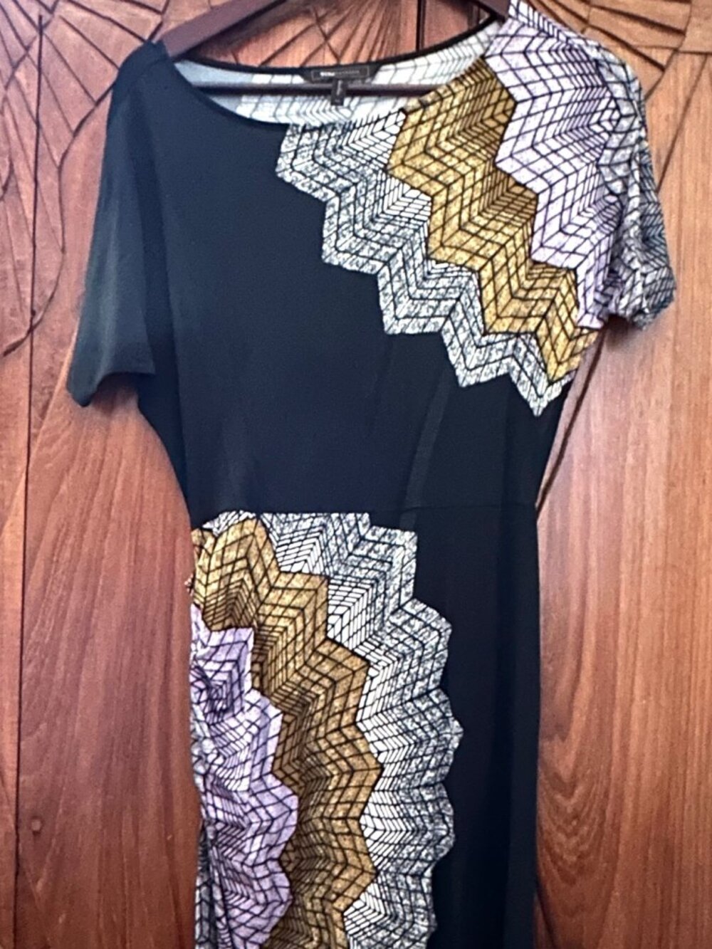 BCBG MaxArzia Geometric Print Dress Knee Length XS